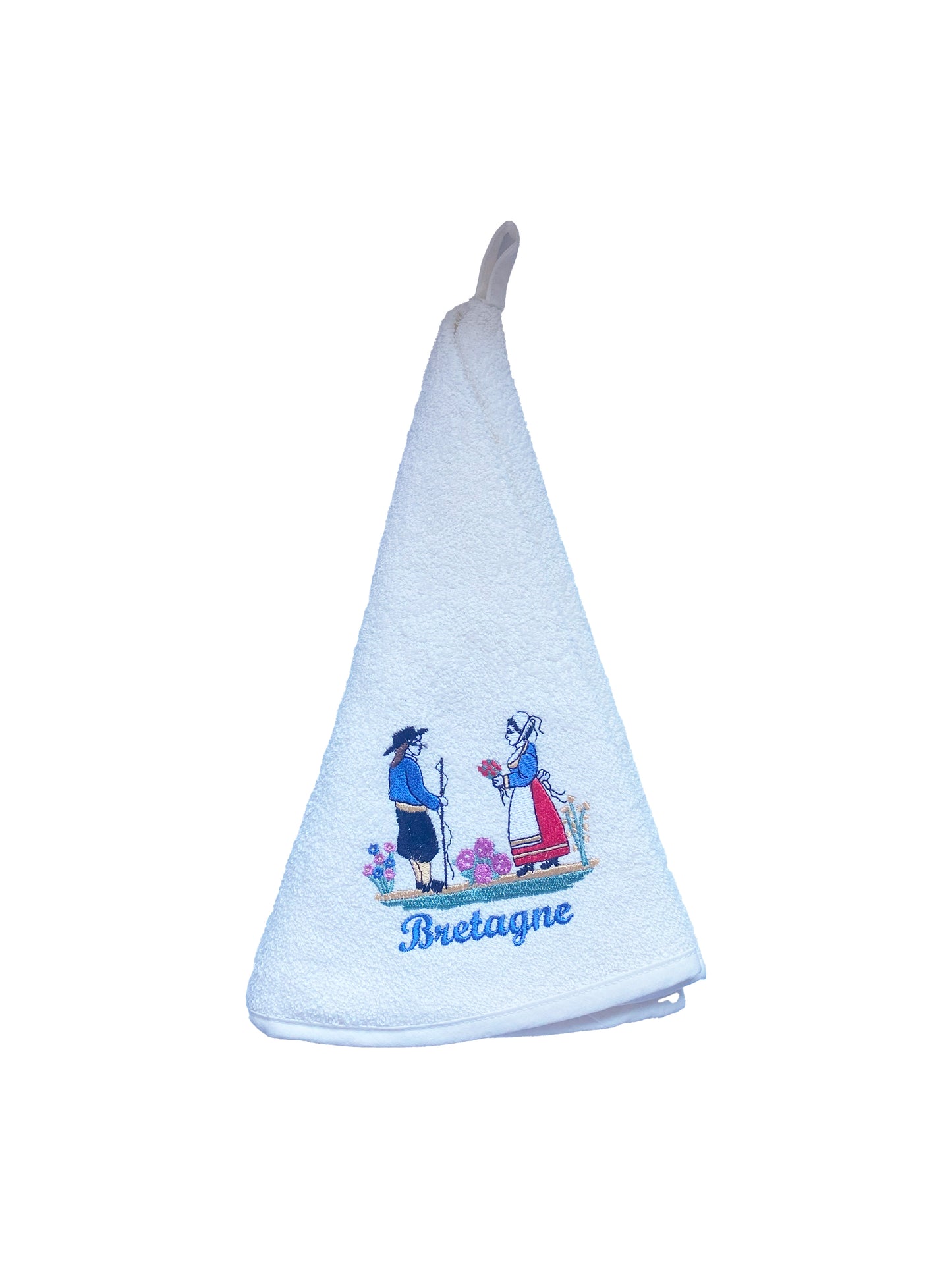 Torchon Rond Bretagne Couple Breton