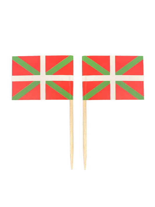 100 x Pique Apéritif Drapeaux Basque