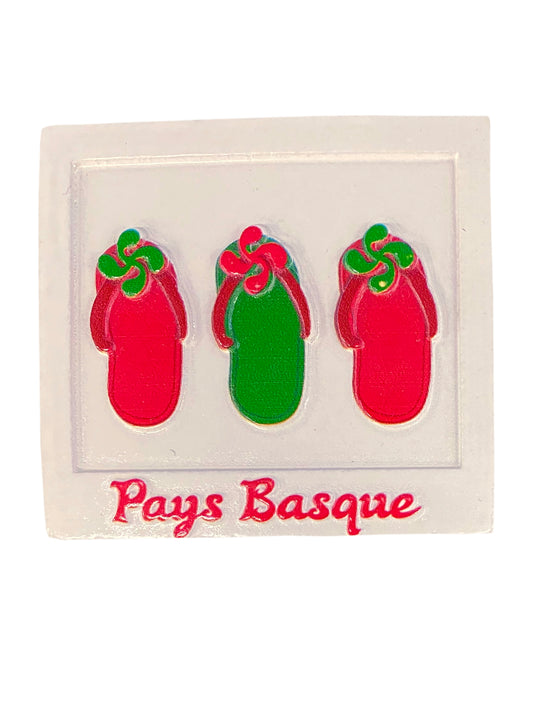 Magnet Tongs Pays Basque - Croix Basque
