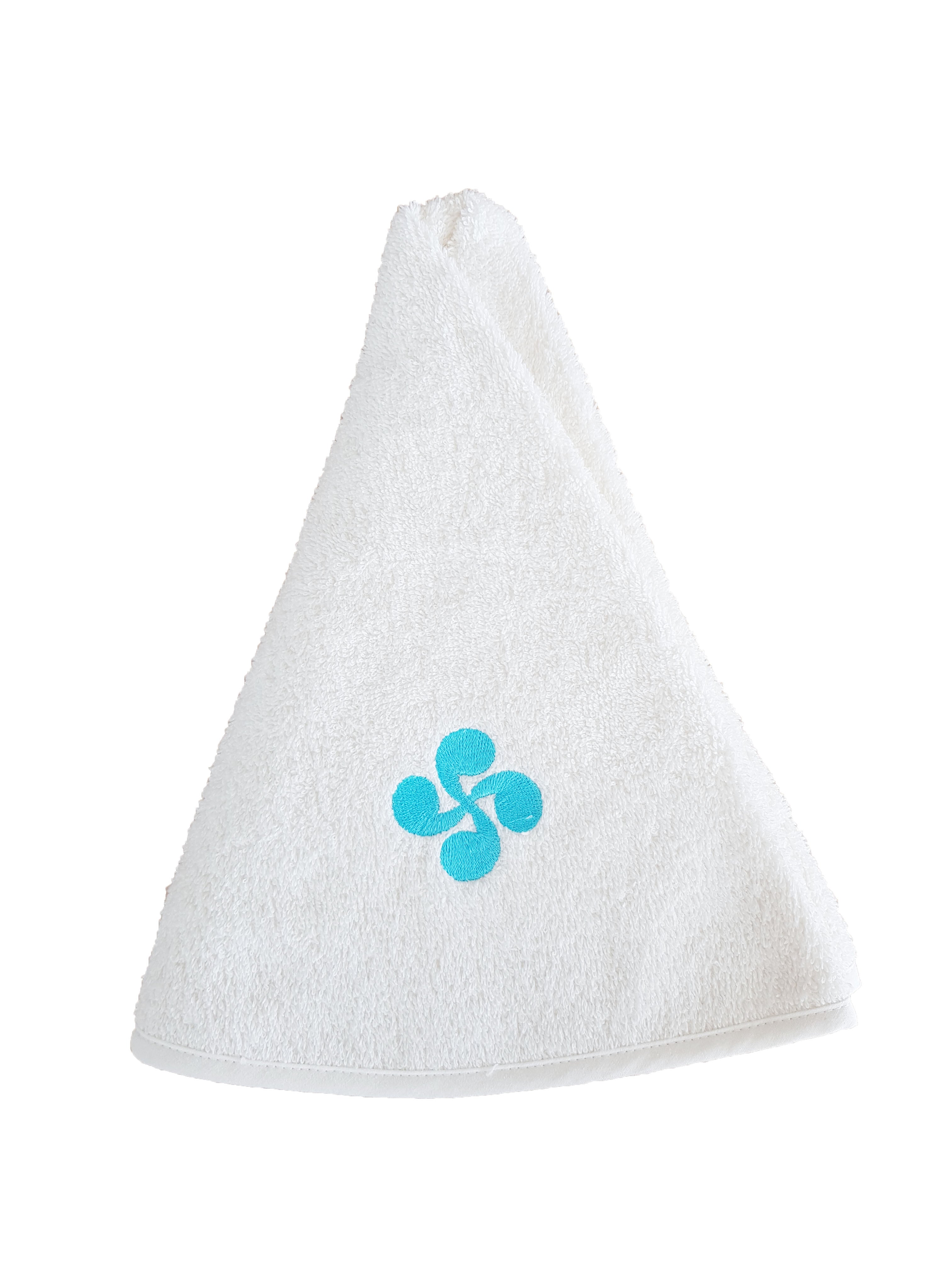 Torchon Rond Brodé - Mouton Basque Coloré, 100% Coton, Déco Cuisine Ou Souvenir